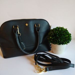Crown & Ivy Black shoulder Bag Tote Crossbody Purse NWOT